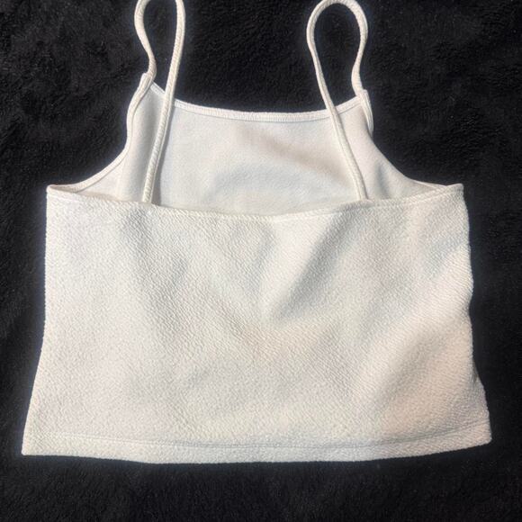 Calvin Klein Crop-Top Tank — White - Picture 3 of 4